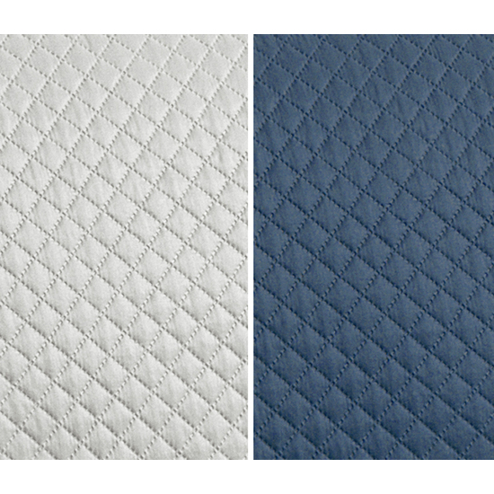 ROMBO CUBRE SOFA REVERSIBLE ACOLCHADO 1 PLAZA GRIS/AZUL image 3