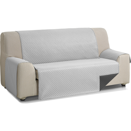 ROMBO CUBRE SOFA REVERSIBLE ACOLCHADO 2 PLAZAS GRIS/ANTRACITA image 0