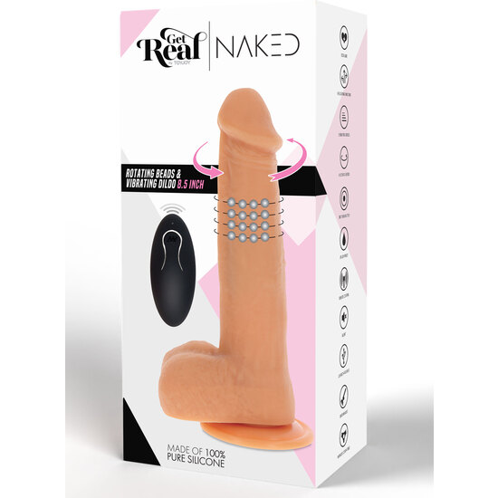 ROTATING BEADS VIBRATING DILDO image 1