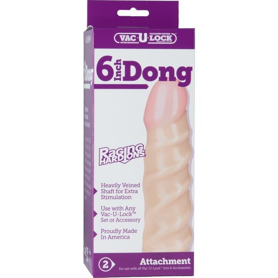 RAGING HARD ONS DONG - 6 INCH - WHITE image 1