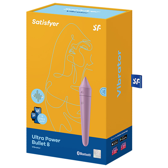 SATISFYER ULTRA POWER BULLET 8 LILAC- INCL. BLUETOOTH AND APP image 7