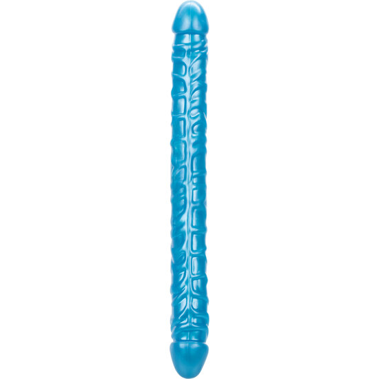 SIZE QUEEN DOUBLE DONG 17 INCH BLUE image 0