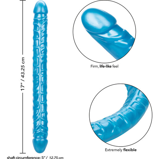 SIZE QUEEN DOUBLE DONG 17 INCH BLUE image 5