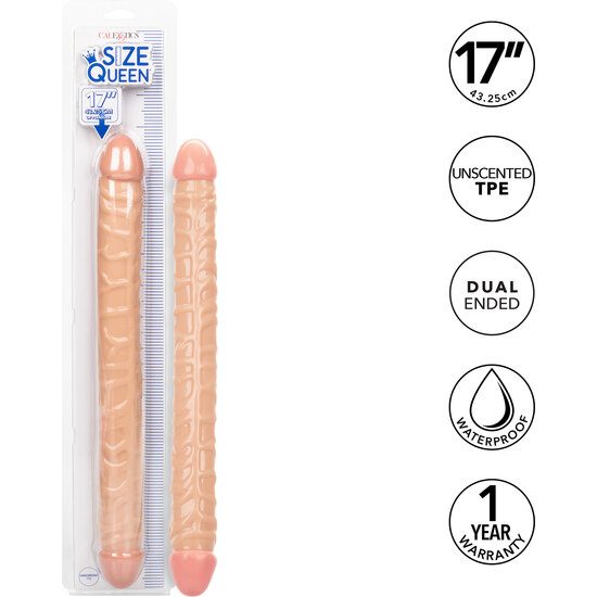 SIZE QUEEN DOUBLE DONG 17 INCH SKIN image 6