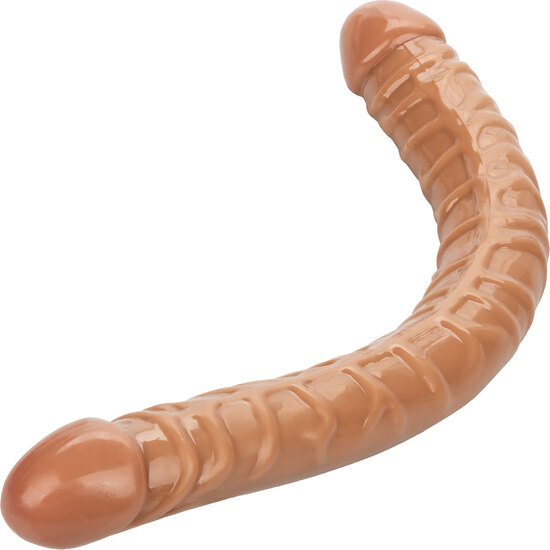 SIZE QUEEN DOUBLE DONG 17 INCH BROWN image 2