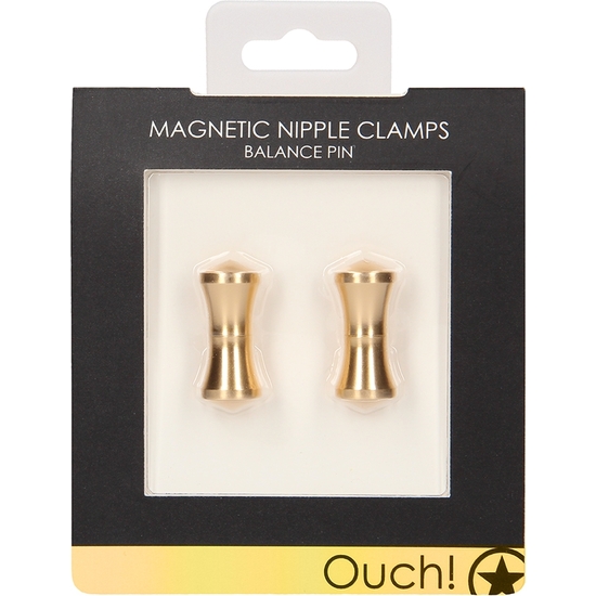 MAGNETIC NIPPLE CLAMPS - BALANCE PIN - GOLD image 1