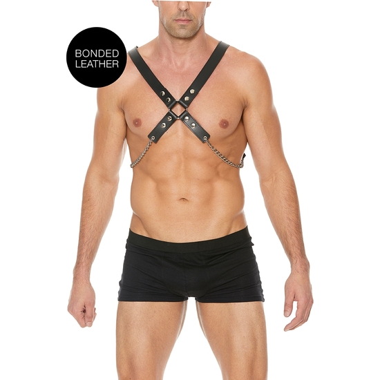 MENS CHAIN HARNESS - ONE SIZE - BLACK image 0
