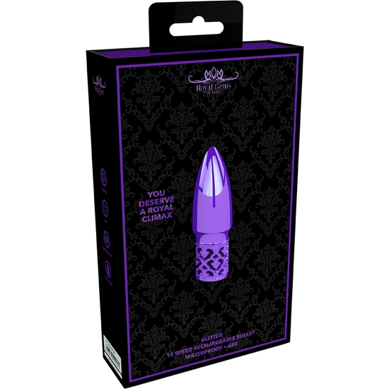 GLITTER - RECHARGEABLE ABS BULLET - PURPLE image 1