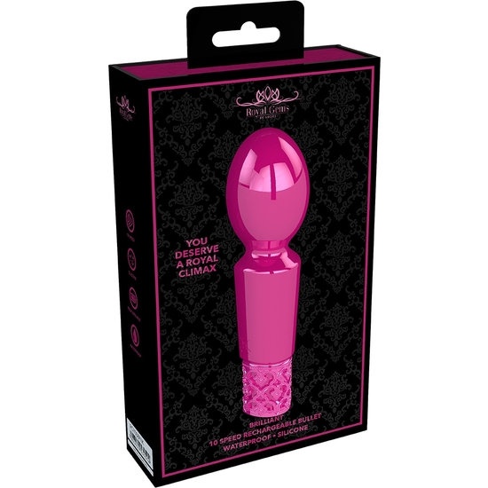BRILLIANT - RECHARGEABLE SILICONE BULLET - PINK image 1