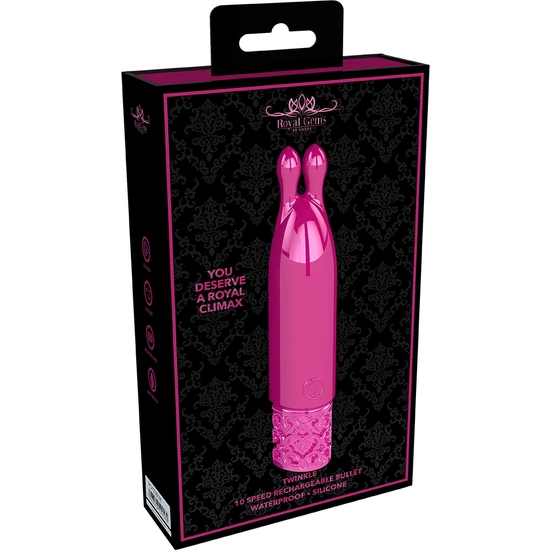 TWINKLE - RECHARGEABLE SILICONE BULLET - PINK image 1