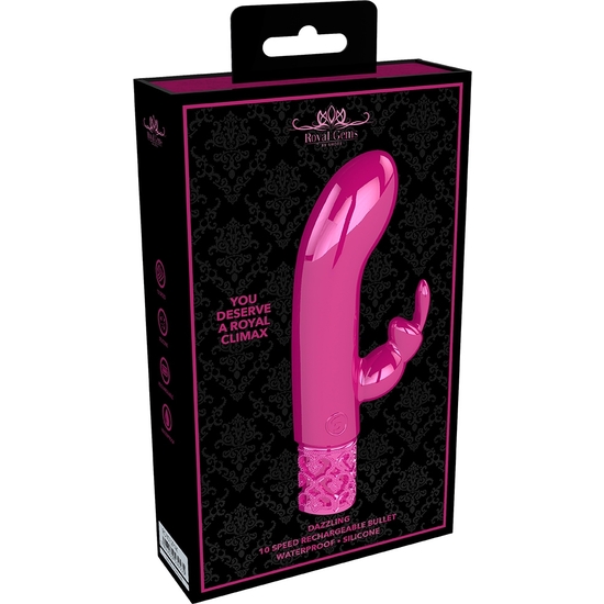 DAZZLING - RECHARGEABLE SILICONE BULLET - PINK image 1