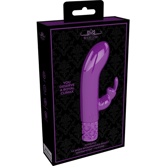 DAZZLING - RECHARGEABLE SILICONE BULLET - PURPLE image 1