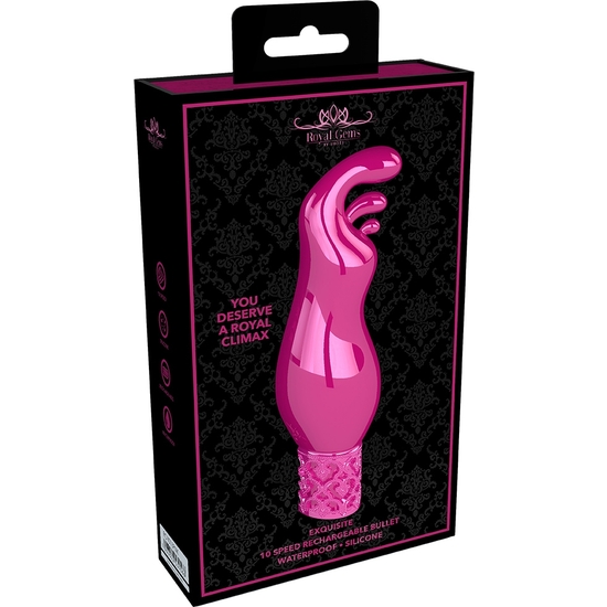 EXQUISITE - RECHARGEABLE SILICONE BULLET - PINK image 1