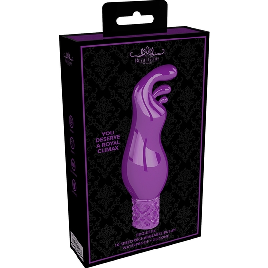 EXQUISITE - RECHARGEABLE SILICONE BULLET - PURPLE image 1