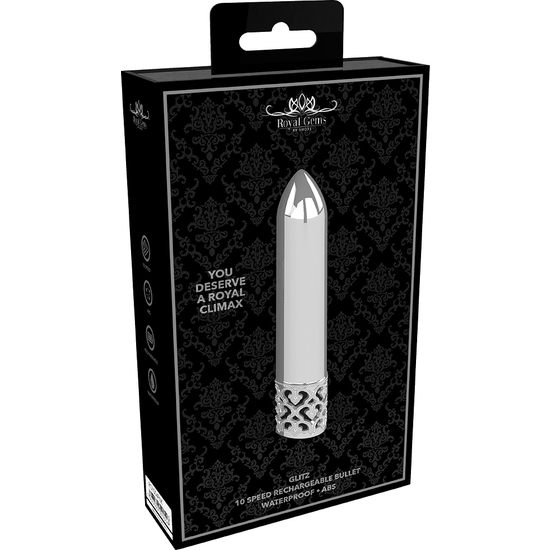 GLITZ - RECHARGEABLE ABS BULLET - SILVER image 1