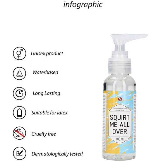 WATERBASED LUBE - SQUIRT ME ALL OVER - 100 ML image 4