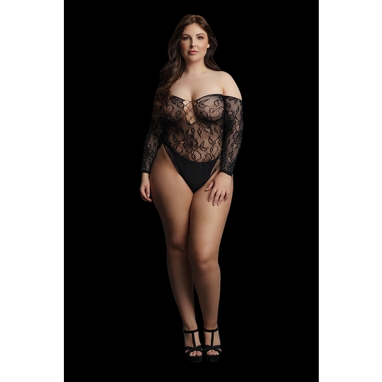 LE DESIR WONDER RHINESTONE BODYSUIT - BLACK image 4