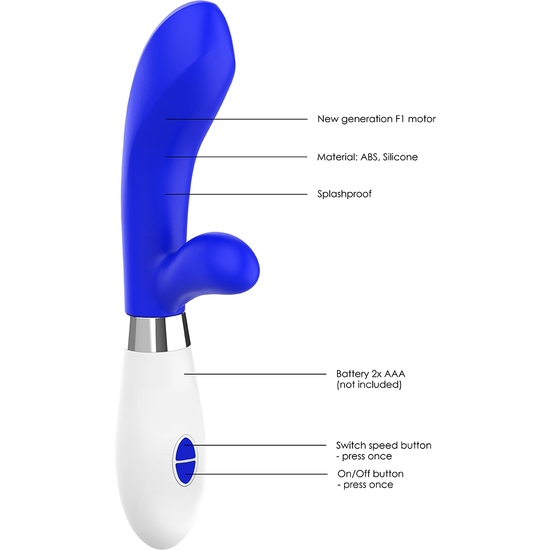 ACHILLES - ULTRA SOFT SILICONE - 10 SPEEDS - ROYAL BLUE image 7