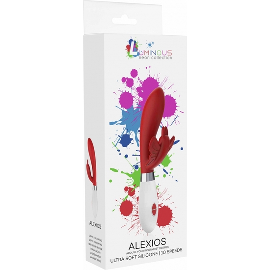 ALEXIOS - ULTRA SOFT SILICONE - 10 SPEEDS - RED image 1