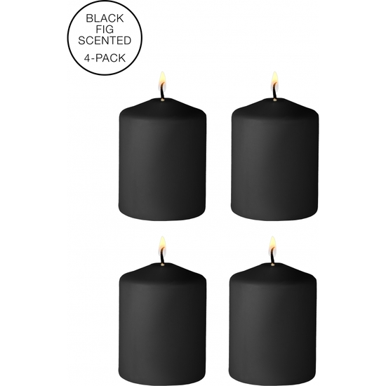 TEASE CANDLES - DISOBEDIENT SMELL - 4 PIECES - BLACK image 0