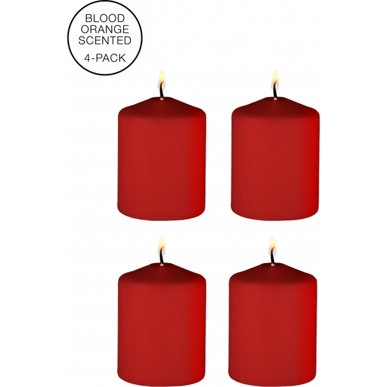 TEASE CANDLES - SINFUL SMELL - 4 PIECES - RED image 0