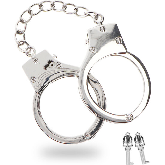 TABOOM SILVER PLATED BDSM HANDCUFFS image 0