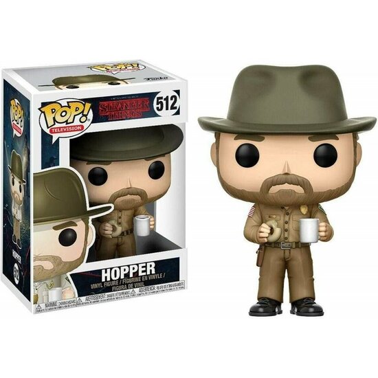 FUNKO POP! VINYL: STRANGER THINGS: HOPPER WITH DONUT image 0