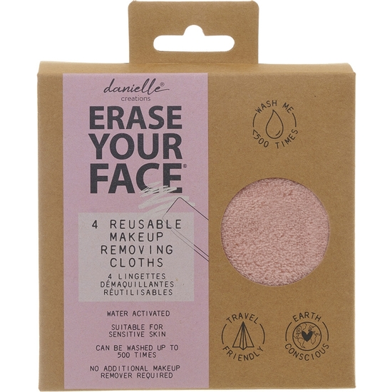 ERASE YOUR FACE SET 4 DISCOS FACIALES DESMAQUILLADORES ECO REUTILIZABLES image 0