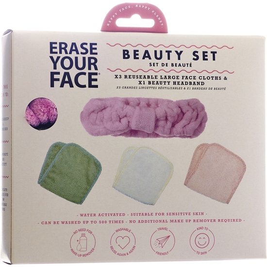 ERASE YOUR FACE SET 4 TOALLAS DESMAQUILLADORAS ECO REUTILIZABLES image 0