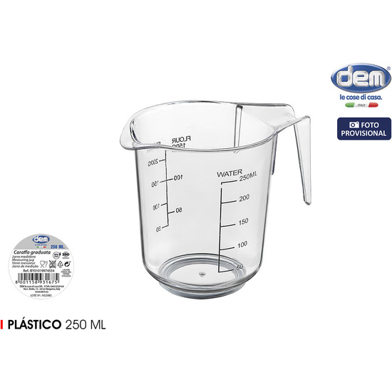 JARRA MEDIDORA PLASTICO 250ML DEM image 0