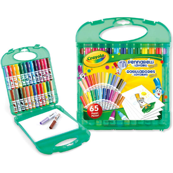 MALETIN ROTULADORES LAVABLES CRAYOLA 65PZS image 0