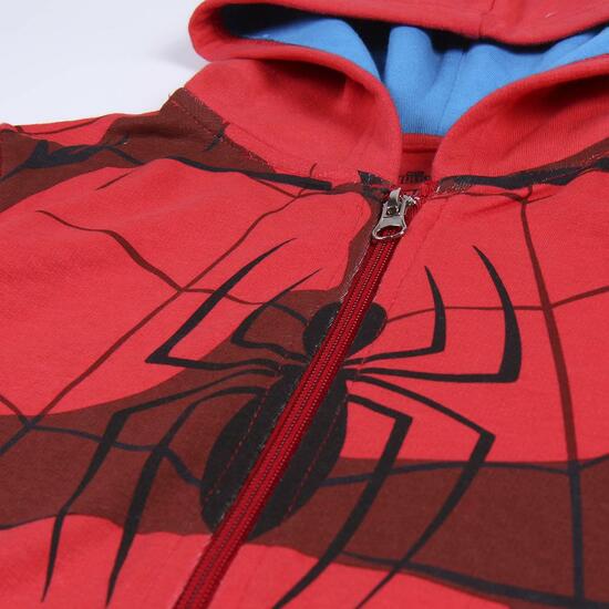SUDADERA CON CAPUCHA COTTON BRUSHED SPIDERMAN RED image 2