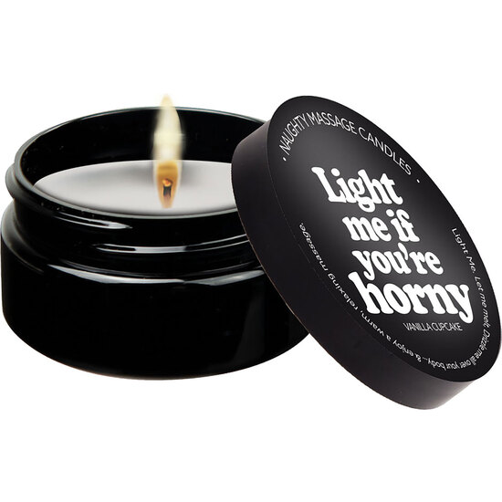 MINI MASSAGE CANDLE 56 GR LIGHT ME IF YOU ARE HORNY image 0