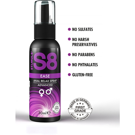 S8 EASE ANAL RELAX SPRAY 30ML image 1