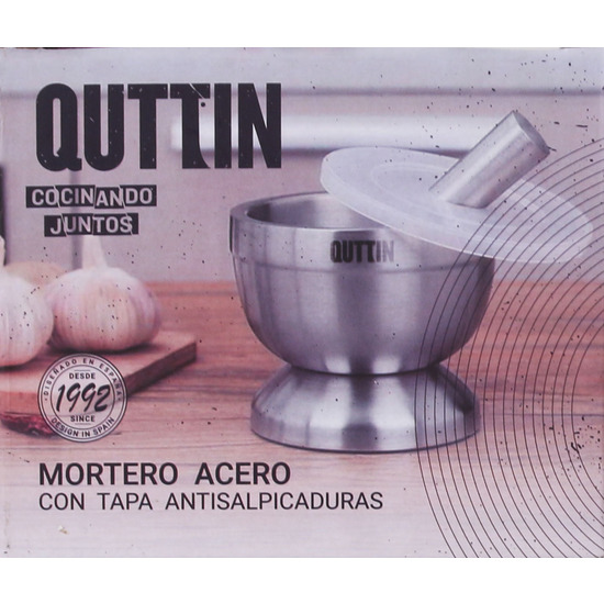 MORTERO ACERO 9.8X8.2CM QUTTIN image 1