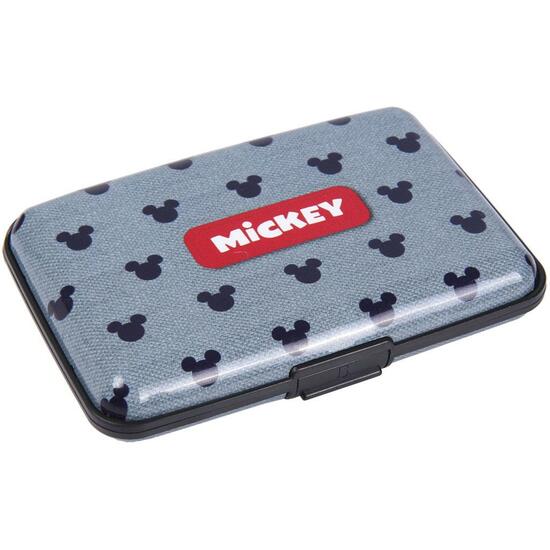 CARTERA TARJETERO RIGIDO MICKEY GRAY image 1