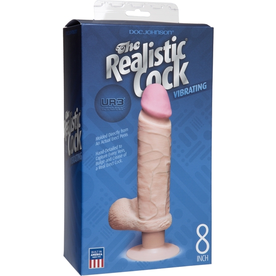 THE REALISTIC COCK - UR3 - VIBRATING 8 INCH - SKIN image 1