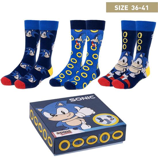 PACK CALCETINES 3 PIEZAS SONIC image 0