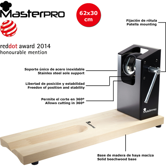 PACK JAMONERO MASTERPRO Y UN SET 3PC SARTEN (20+24+28) ALUMINIO FORJADO INDUCCION ENERGY image 2