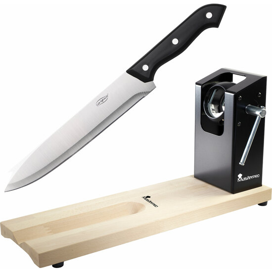 PACK JAMONERO MASTERPRO Y UN CUCHILLO CHEF 20CM SS BONN SG image 0