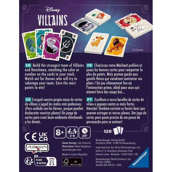 JUEGO DE CARTAS VILLANOS DISNEY image 1