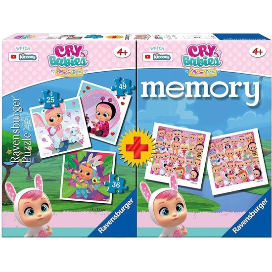 BEBÉS LLORONES MEMORY + PUZZLE TRIPLE image 0