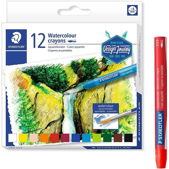 ESTUCHE 12 CERAS ACUARELABLES STAEDTLER image 0