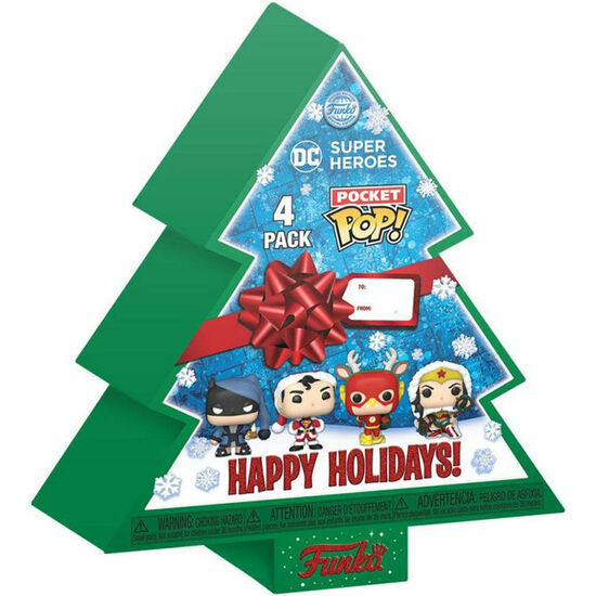 ARBOL NAVIDAD CON 4 FIGURAS POCKET POP MARVEL TREE HOLIDAY EXCLUSIVE image 0