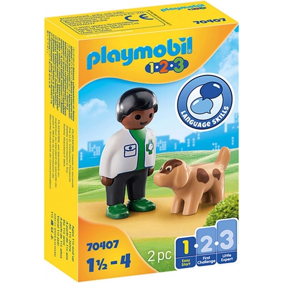 PLAYMOBIL 123 VETERINARIO CON PERRO image 0