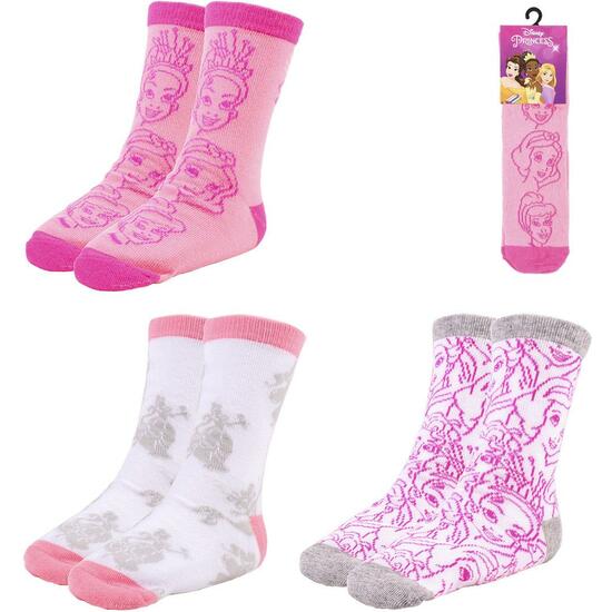 PACK CALCETINES 3 PIEZAS PRINCESS MULTICOLOR image 0