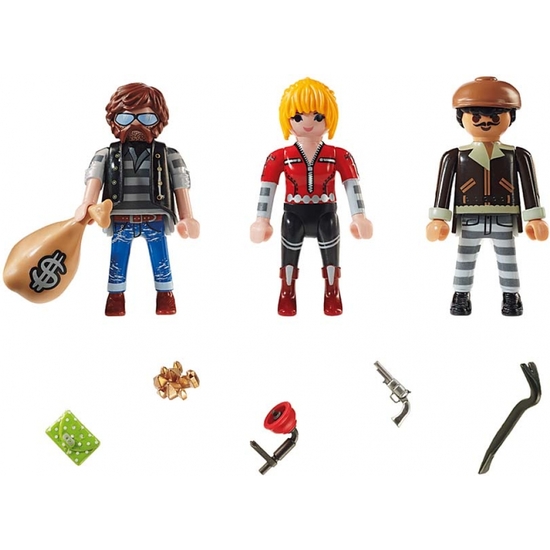 PLAYMOBIL CITY SET 3 FIGURAS LADRONES image 1