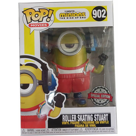 SET FIGURA POP & TEE MINIONS ROLLER SKATING STUART METALLIC EXCLUSIVE image 1