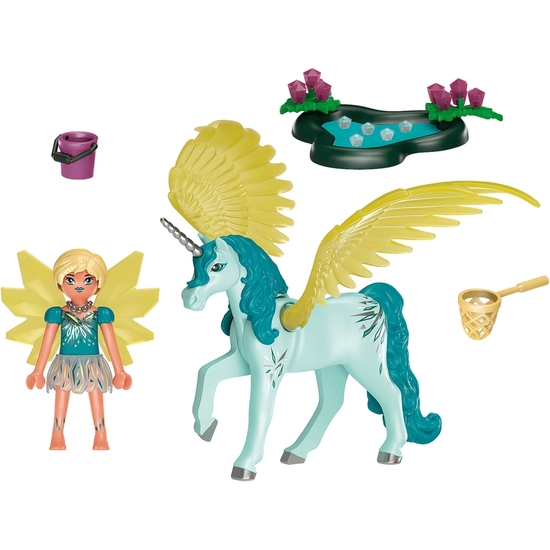 PLAYMOBIL AYUMA CRYSTAL FAIRY+UNICORNIO image 1