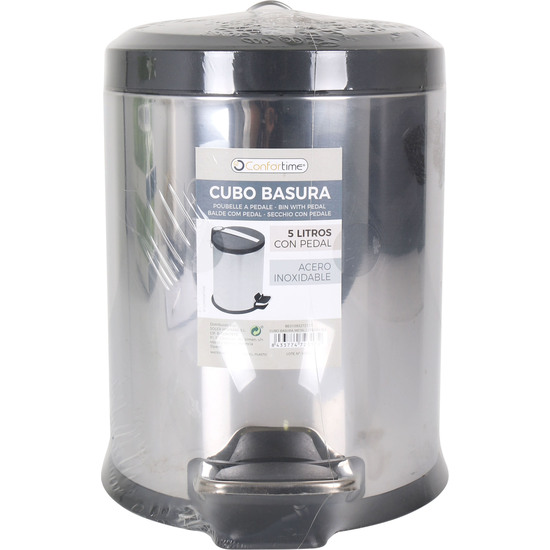 CUBO BASURA METAL C/PEDAL 5LTS CONFORTIME image 1